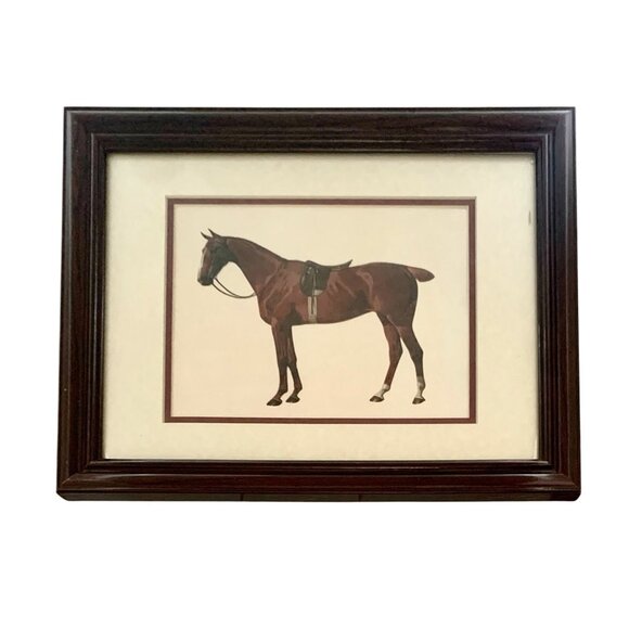 Home Decor Other - Horse Print Framed Equestrian Art Classic Decor